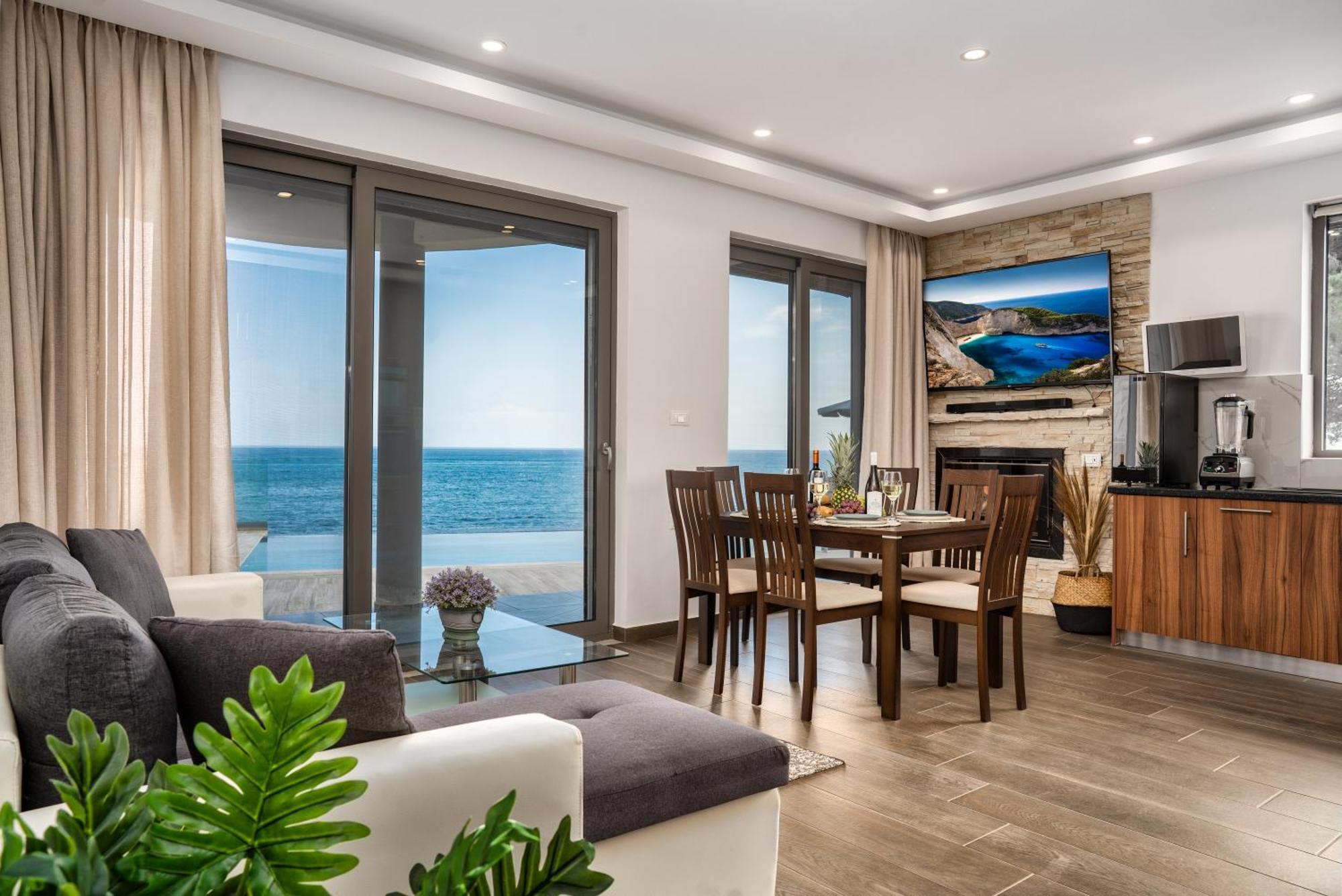 Violet Beach Front Private Villa ลากานาส ภายนอก รูปภาพ